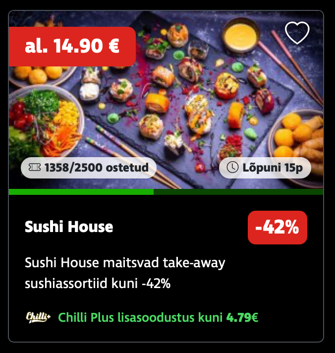 Osta voucher Chilli.ee lehelt
